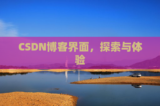 CSDN博客界面，探索与体验